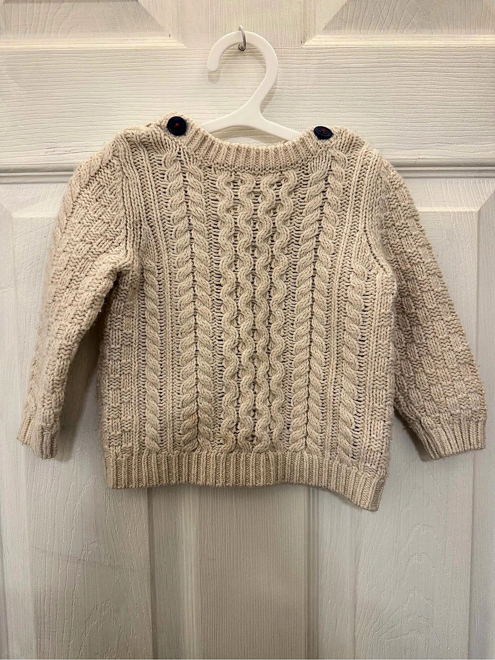 Baby Boden Cable Knit Sweater Cream Baby 12-18m